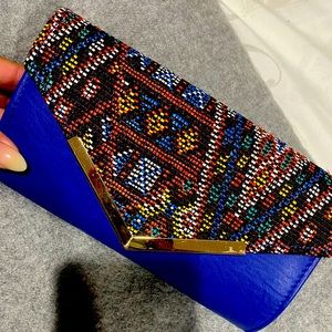 Beautiful blue clutch purse